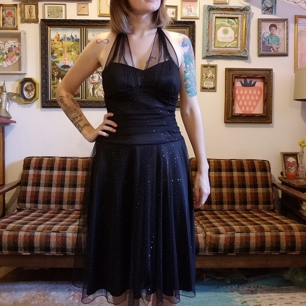 Black Sparkle Marilyn Monroe Dress Speechless